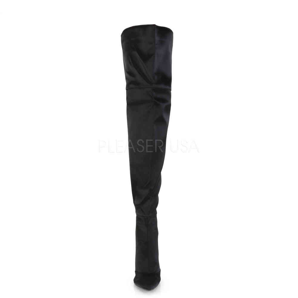Pleaser - COURTLY3012 Overknee laarzen - US 9 - Zwart